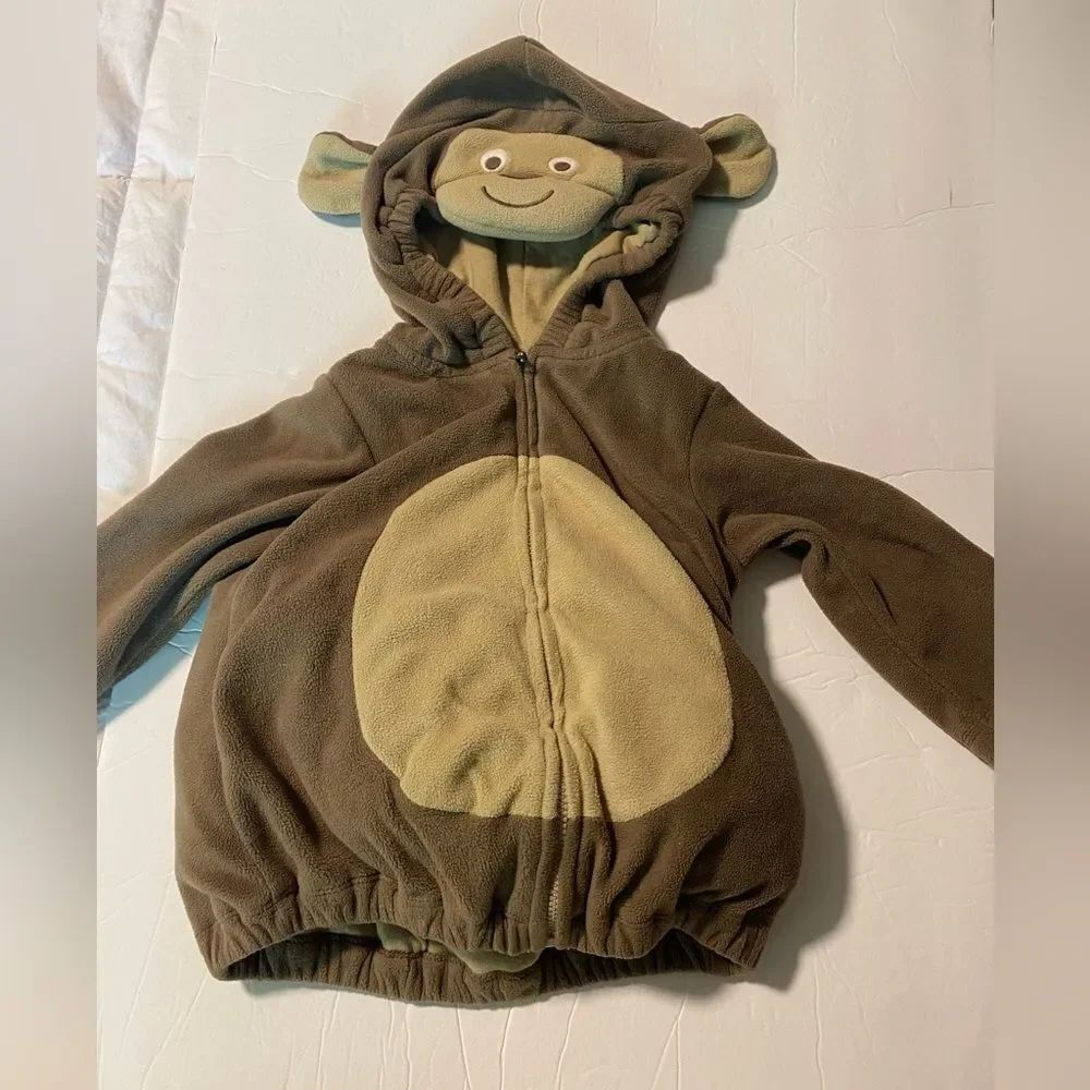 Carter's Baby Halloween Costume hooded cozy fleece monkey brown unisex 12mo